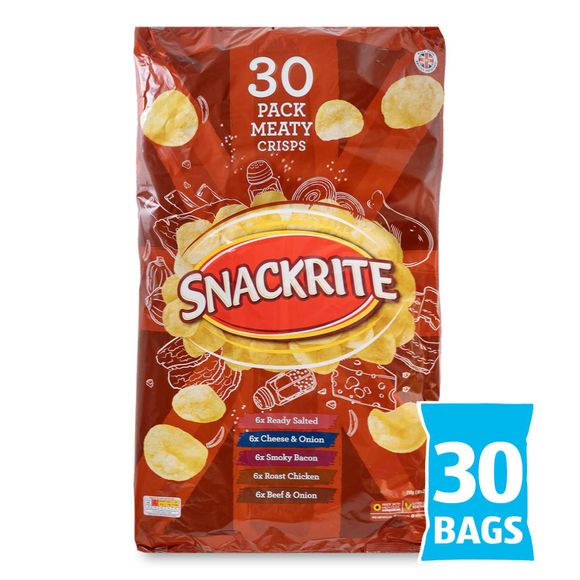 Snackrite Multipack Meaty Variety Crisps 30x25g